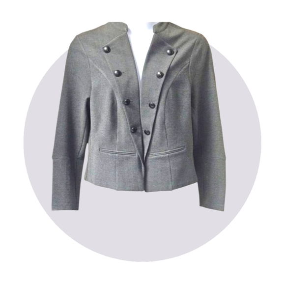 TORRID PLUS SIZE GRAY Twill Fabric Mixed Anorak Jacket/Blazer Size 2X - Picture 1 of 13